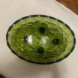 Beautiful Carnival Green Glass